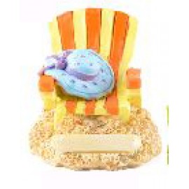 Resin Beach Chair Figurine with Logo