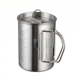 16.9 Oz. Portable Camping Stainless Steel Cup with Logo