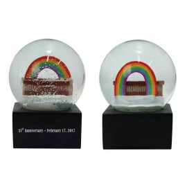 Logo Branded Custom Rainbow Crystal Snow Globe