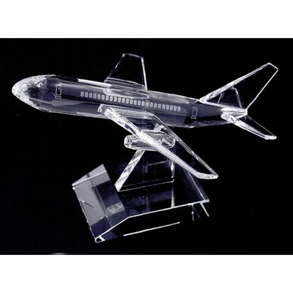 Crystal Airplane with Logo