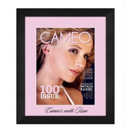 Custom #26 Black Oak Frame for Magazine Cover/ Photo/ Document Custom Printed