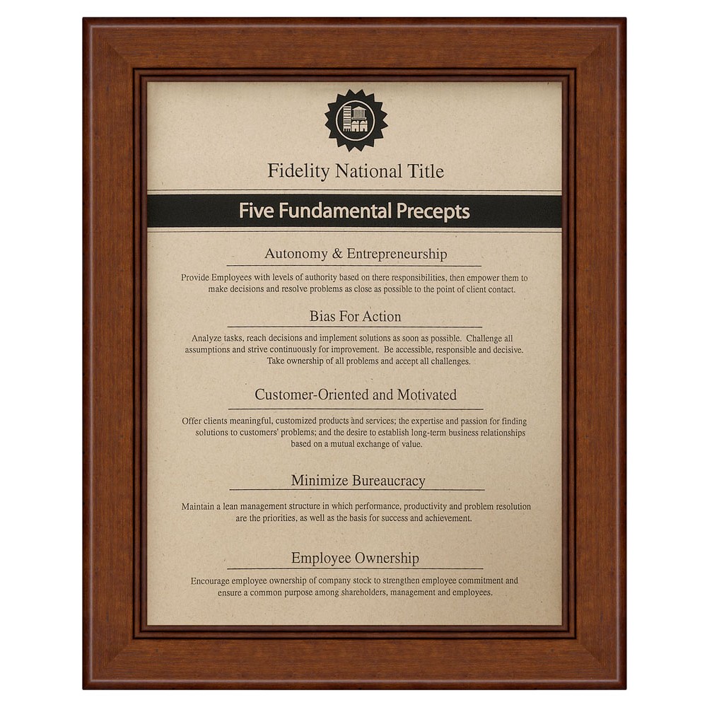 Lodge Collection Photo Frame Stepped 8 1/2"x11" frame Custom Imprinted