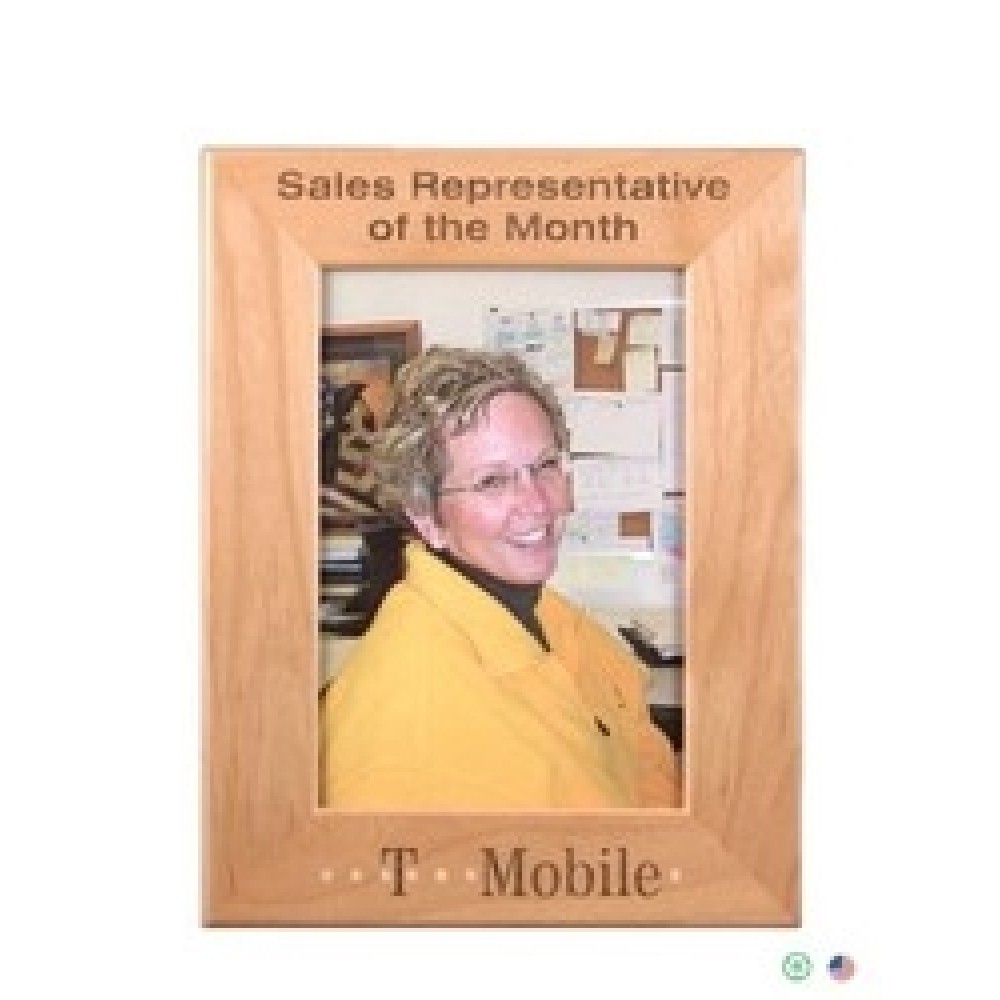 Red Alder Wooden Picture Frame (8"x10" Photo) Logo Printed
