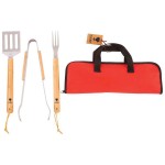 Promotional,Custom Imprinted 4pc Stainless Steel Barbecue Tool Set