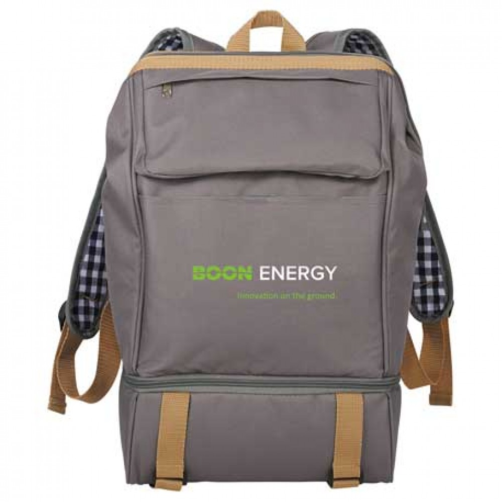 Caf Picnic Backpack for Two Custom Branded