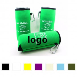 Customized Water Bottle Coolie With Carabiners
