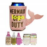 Neoprene Little Mermaid Stubby Can Coolie with Logo