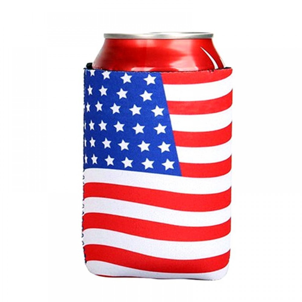Customized US Flag Can Cooler