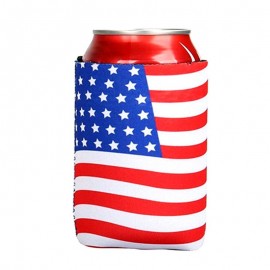 Customized US Flag Can Cooler  Customized US Flag Can Cooler