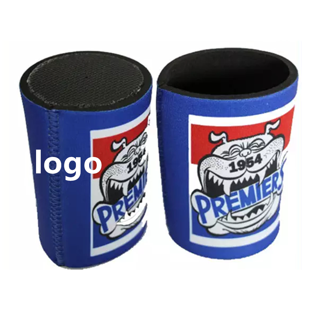 Beverage Can Cooler With Glued Bottom with Logo