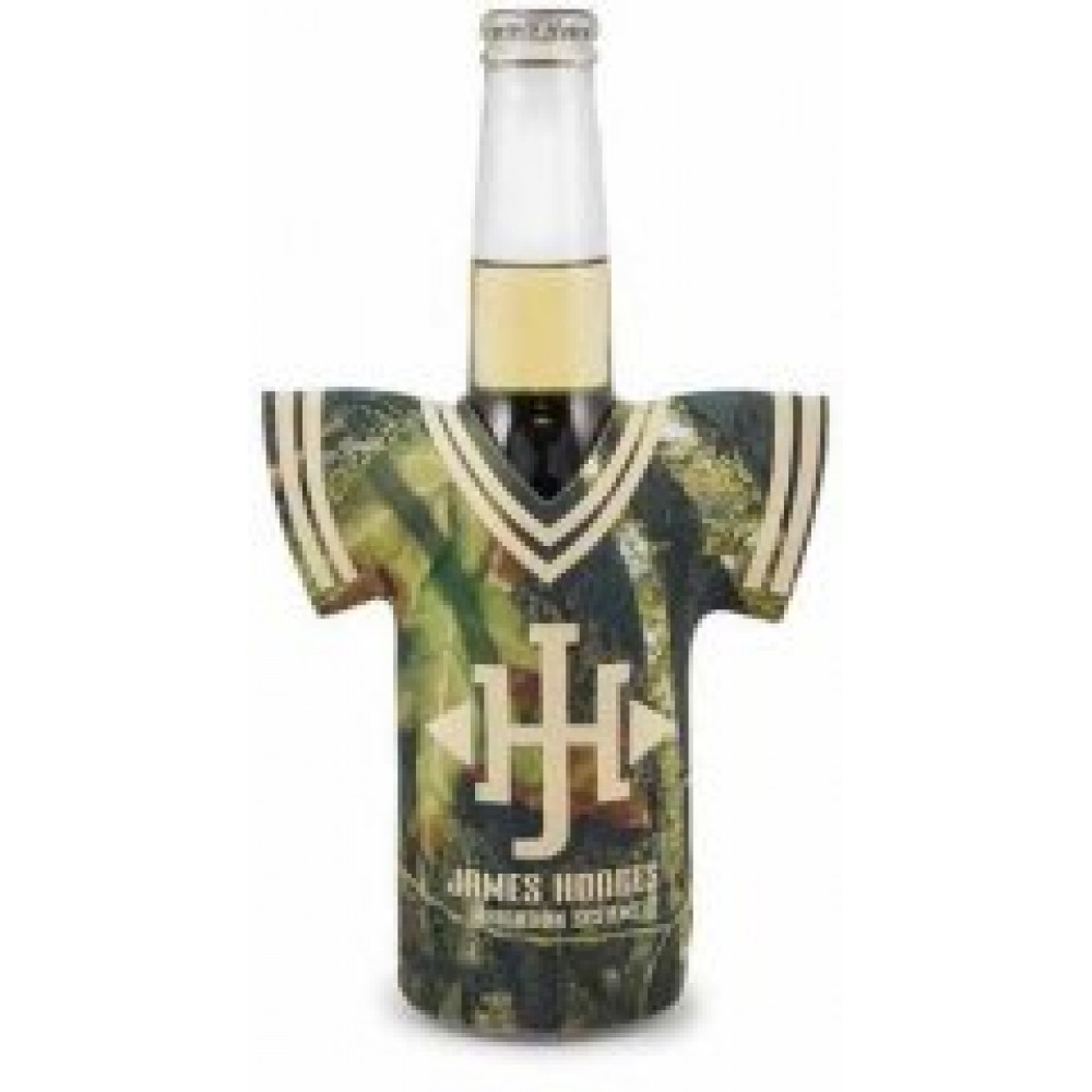 Eco Camo Sleeved Jersey Bottle Cover with Logo
