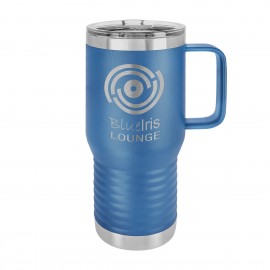 Polar Camel 20oz. Royal Blue Stainless Steel Travel Mug w/ Slider Lid with Logo
