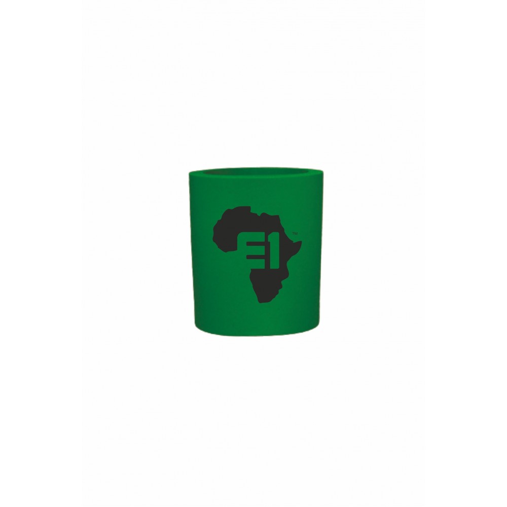 Logo Branded Spring Green Foam Round Beverage Insulator