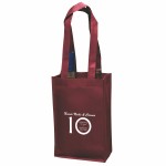 Personalized Wine Tote Bag - 2 Bottle Non-Woven Tote Bag (7"x3"x11")