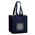 Custom Wine Tote Bag - 6 Bottle Non-Woven Tote w/ Full Color (10"x7"x11") - Color Evolution