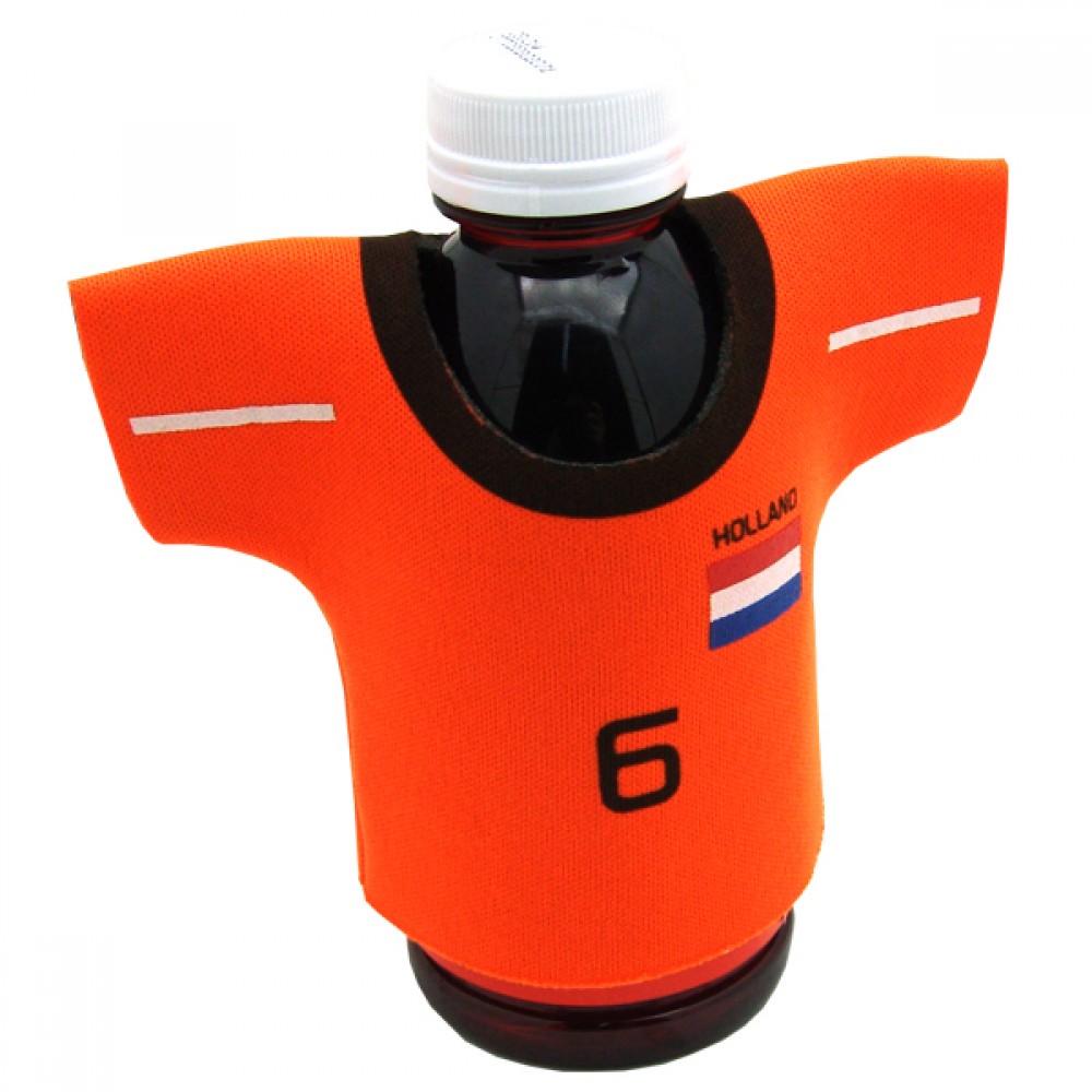 One Color Silkscreened Jersey Shaped Neoprene Cooler with Logo