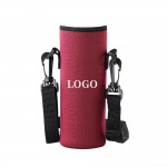 Logo Branded Insulated Water Bottle Sleeve with Strap