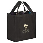 Customized Wine Tote Bag - 6 Bottle Non-Woven Tote w/ Removable Divider (11"x7"x12")