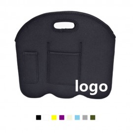 Logo Branded Neoprene Bottle Wine Carrier With Opener