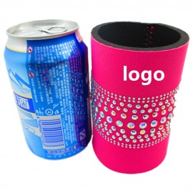Glitter Neoprene Can Coolie with Logo