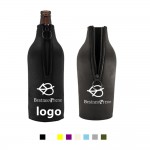 Neoprene Zippered Bottle Cooler with Logo