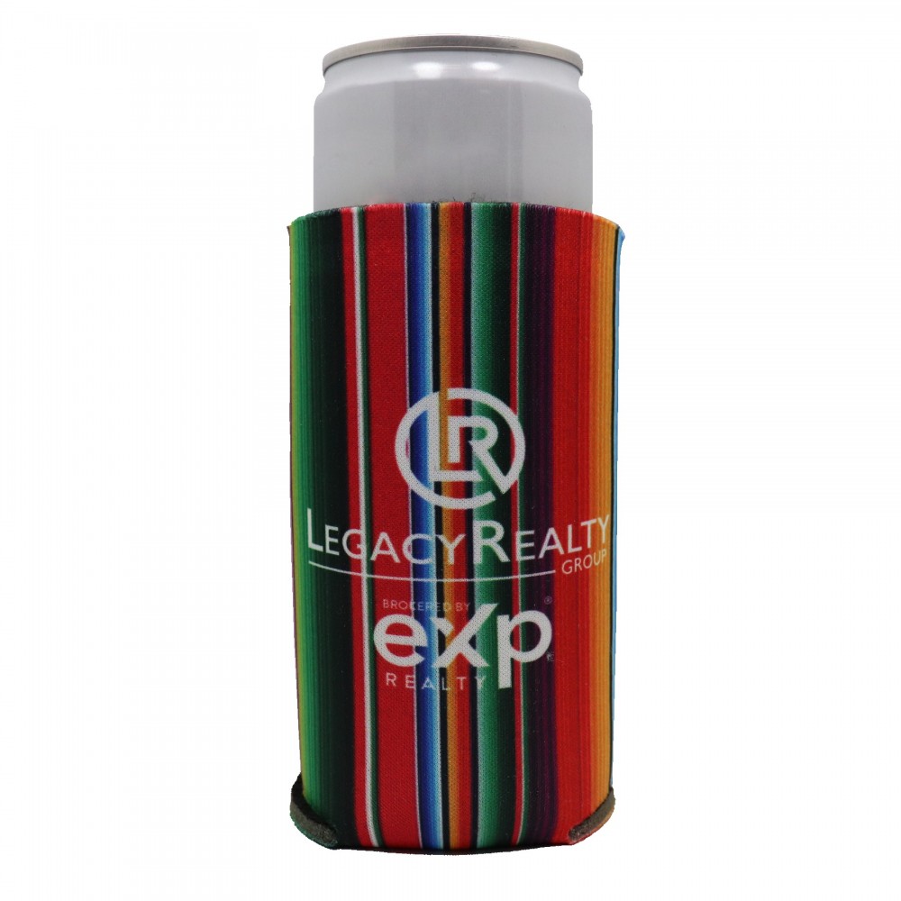 Promotional Slim Beverage Full Color Insulator Cooler Pocket Can Koolie - 3 Side Imprint Included!