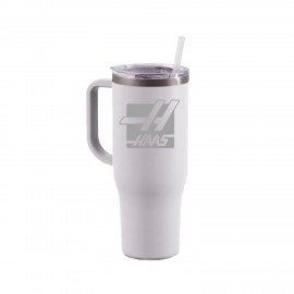 Maars 40oz White Charger Stainless Steel Travel Mug with Logo