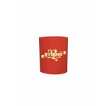 Personalized Orange Foam Round Beverage Insulator