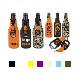 Personalized Neoprene Beer Bottle Insulator Sleeve With Opener