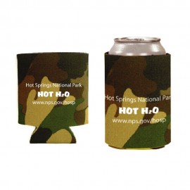 Camo Can Cooler with Logo