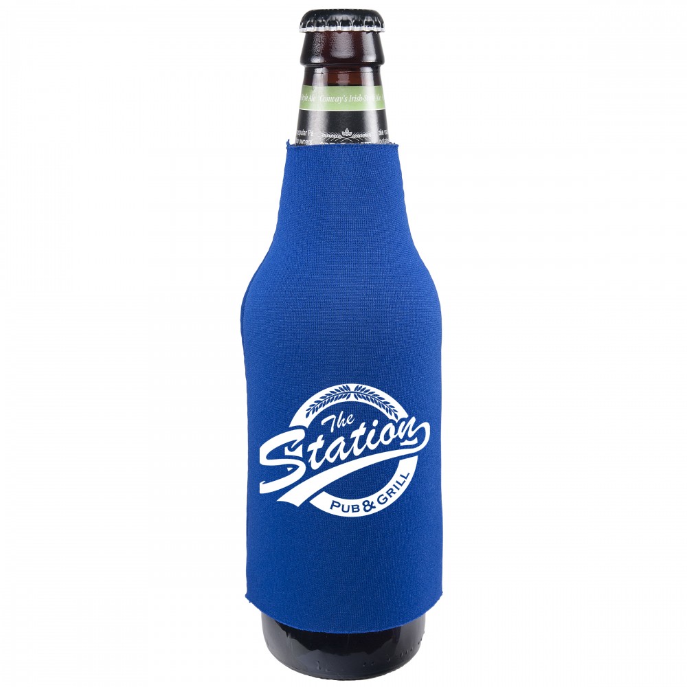 Pull Over Bottle Cooler - One Sided Imprint with Logo