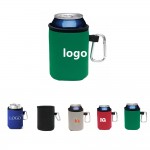 Personalized Can Cooler With Carabiners Clip