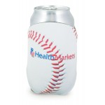 Eco Action Coolie Can Cover w/ Sport Ball Pattern Logo Printed