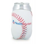 Eco Action Coolie Can Cover w/ Sport Ball Pattern Logo Printed