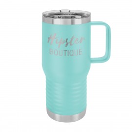 Promotional Polar Camel 20oz. Teal Stainless Steel Travel Mug w/ Slider Lid  Promotional Polar Camel 20oz. Teal Stainless Steel Travel Mug w/ Slider Lid