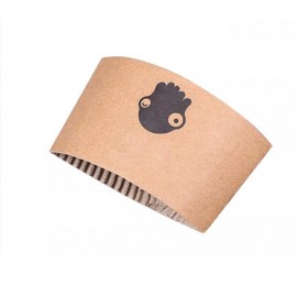Kraft Paper Cup Sleeve, 12 oz. & 16 oz. with Logo  Kraft Paper Cup Sleeve, 12 oz. & 16 oz. with Logo