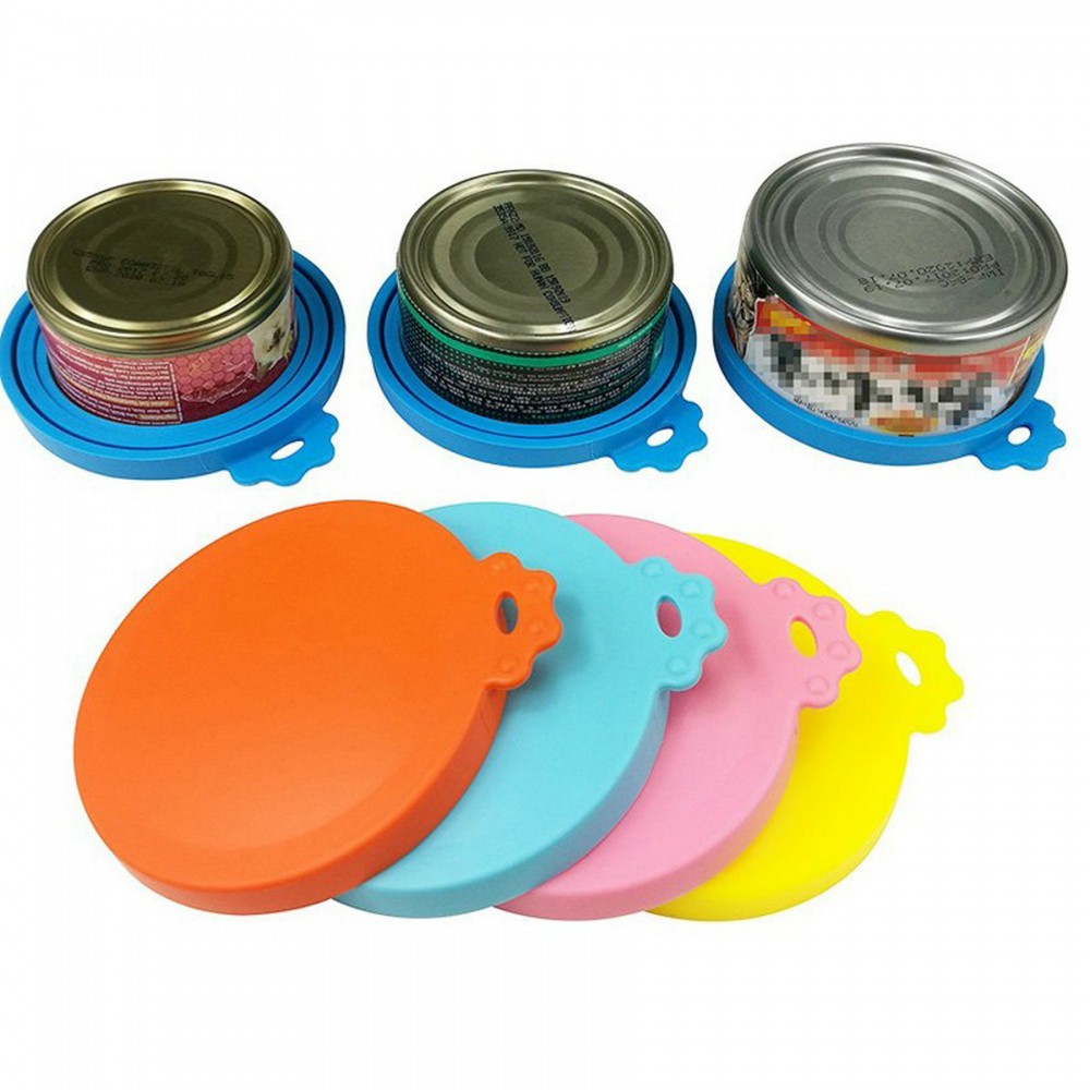 Universal Silicone Can Lids for Pet Food Cans Logo Printed