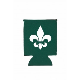 Logo Branded Hunter Green Neoprene Flat Beverage Insulator