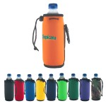 Bottle Koolie with Drawstring & Clip with Logo
