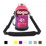 Insulated Gallon Water Bottle Cooler Holder With Strap with Logo