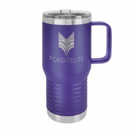 Polar Camel 20oz. Purple Stainless Steel Travel Mug w/ Slider Lid with Logo