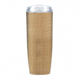 20 Oz Double Wall Plastic Tumbler With Burlap Insert with Logo