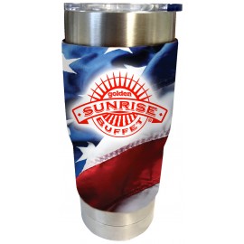 Custom Full Color Comfort Grip Tumbler Neoprene Sleeve for 20-22 oz Tumblers