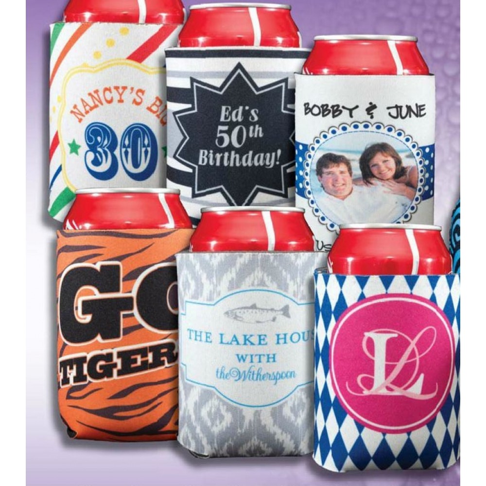 Full Color Collapsible Sponge Can Huggers Custom Imprinted Full Color Collapsible Sponge Can Huggers Custom Imprinted