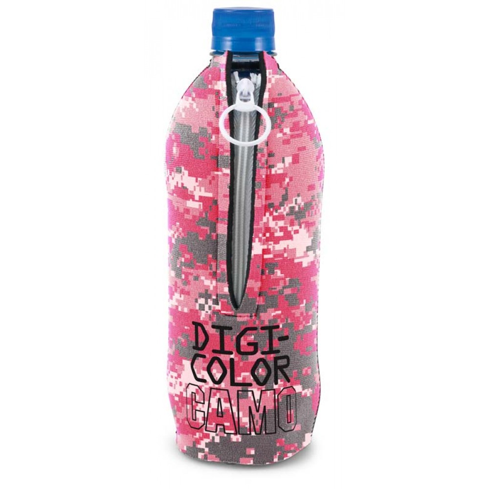 Promotional DigiColor Camo Kolder Jumbo Suit Bottle Cover w/ Zipper - 4 Color Process