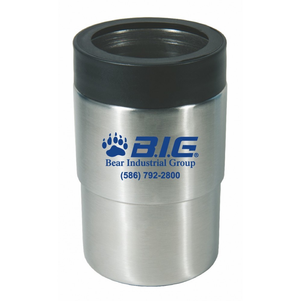 Stainless Steel Vacuumed Insulated Can Holder with Logo