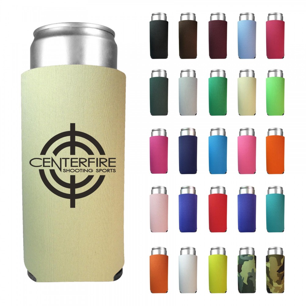 12 Oz. Slim Can Cooler (Screen Printed) with Logo