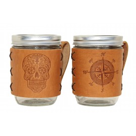 Wide Mouth Mason Jar Holder w/Handle with Logo  Wide Mouth Mason Jar Holder w/Handle with Logo