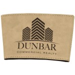 3" x 5" - Leatherette Mug Sleeve - Laser Engraved with Logo