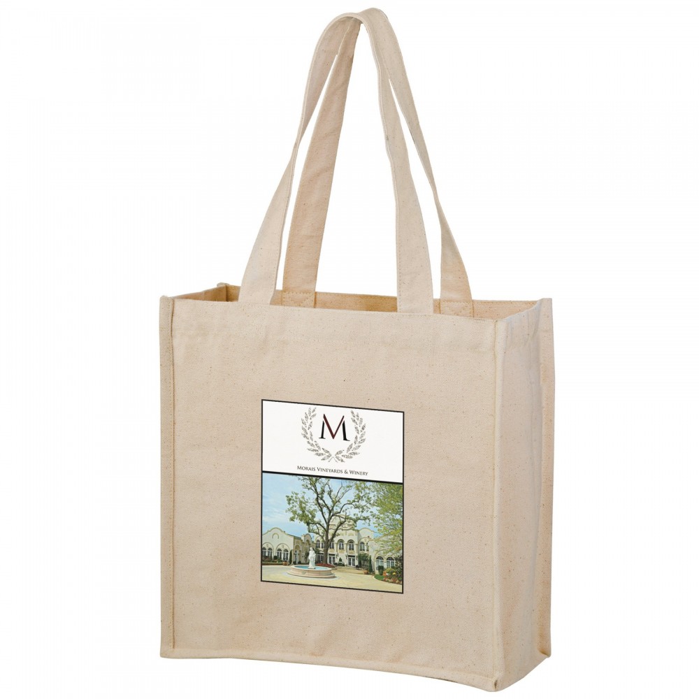 Customized Heavyweight Cotton Wine & Grocery Tote Bag - 2 Bottle holders (13"x5"x13") - Color Evolution Customized Heavyweight Cotton Wine & Grocery Tote Bag - 2 Bottle holders (13"x5"x13") - Color Evolution